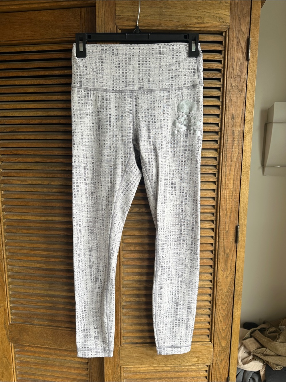 lululemon athletica White Grid-Print High-Rise Leggings